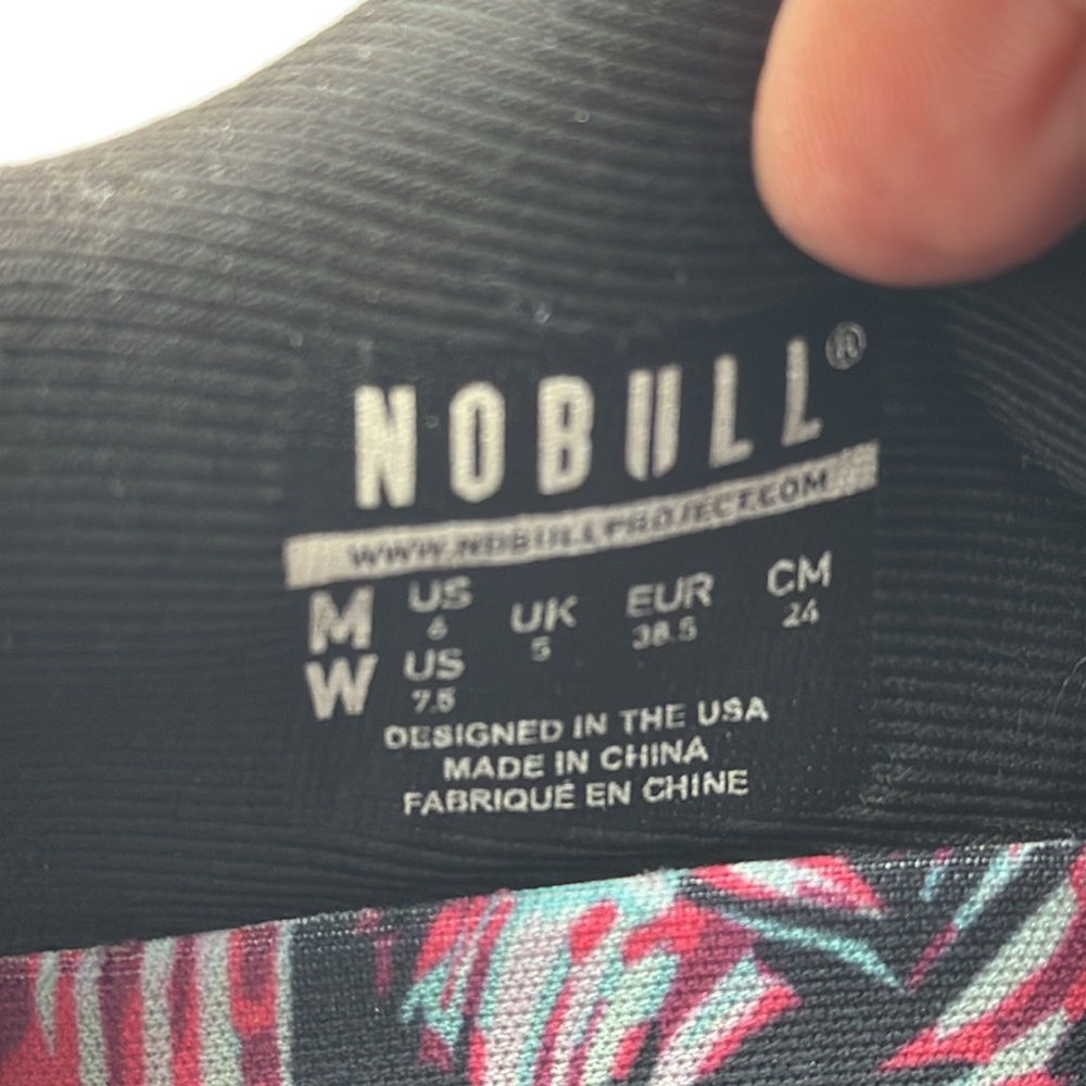 NOBULL Women’s Black &palm design Performance lace up sneaker CrossFit Shoes 7.5 - Picture 9 of 9